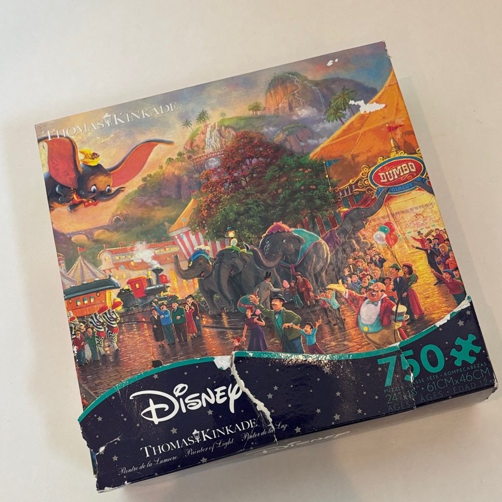 Ceaco Disney Thomas Kinkaid Dumbo Jigsaw Puzzle 750 Pieces Elephant NEW‎